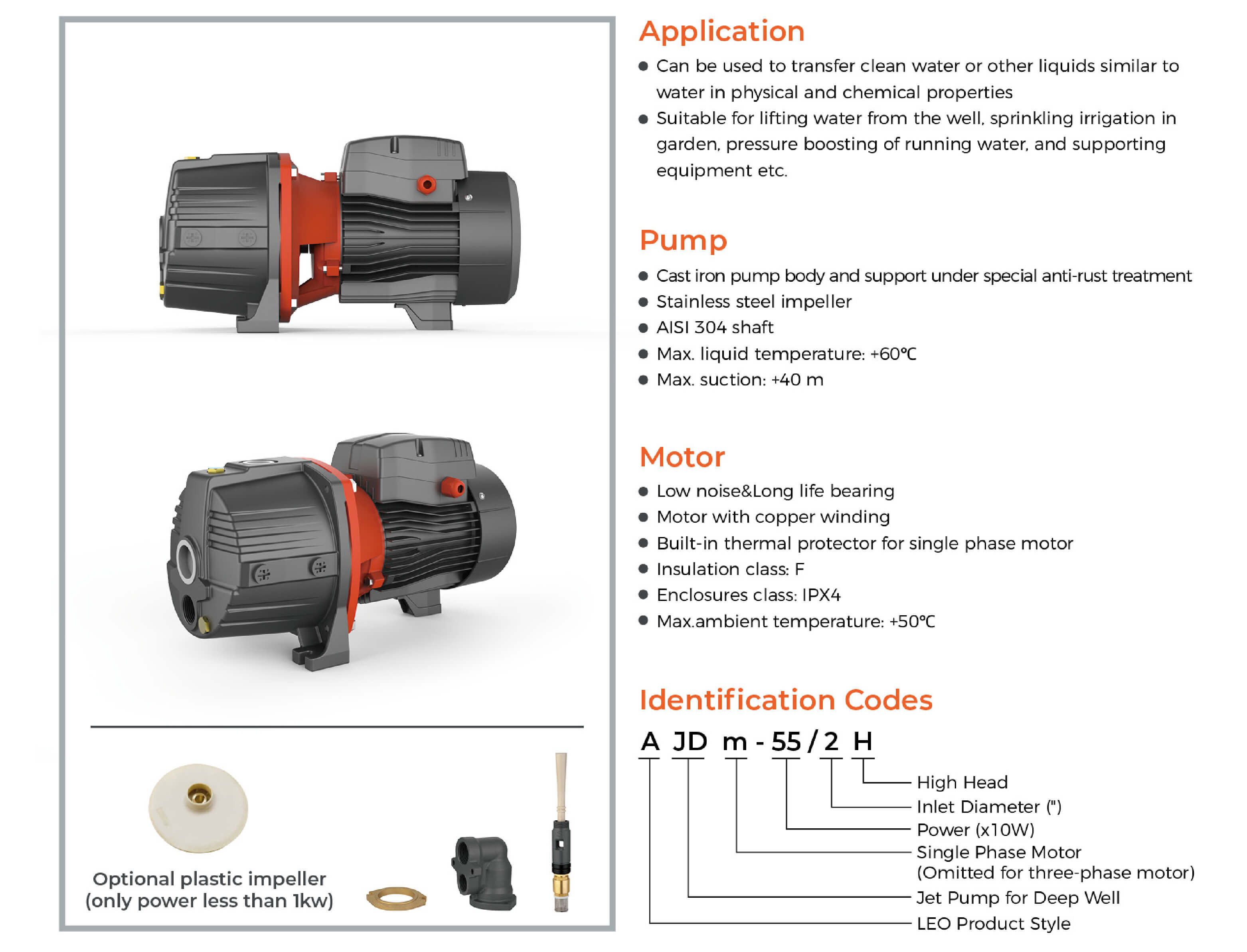 AJDm-2 Jet Pump for Deep Wells Features